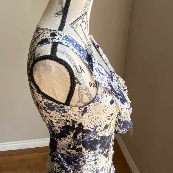 Teenflo Sleeveless silk printed ruffle blouse - Picture 4 of 10